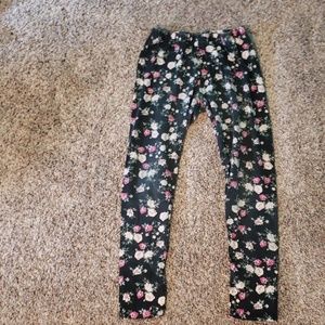 Children's place size 10-12 rose print leggings
